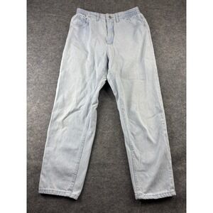 Vtg 80s 90s Women's (28x26) Lee Light Wash Mom Jeans Elastic Waist High Rise